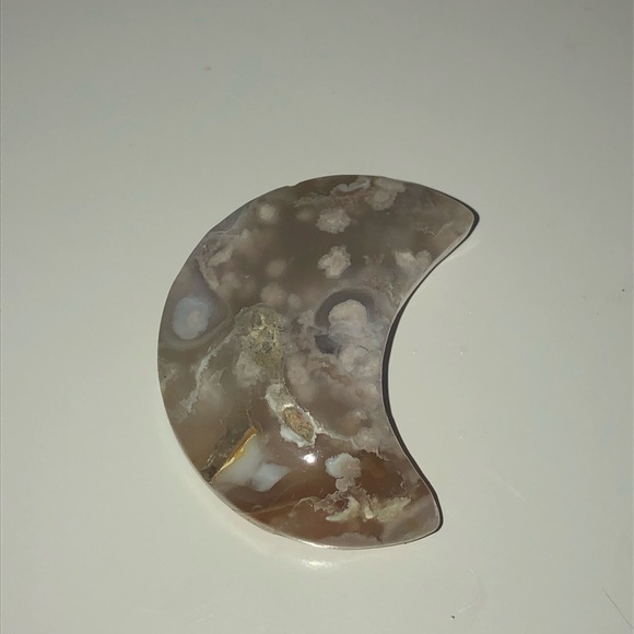 Flower agate moon🤍 - Picture 2 of 2